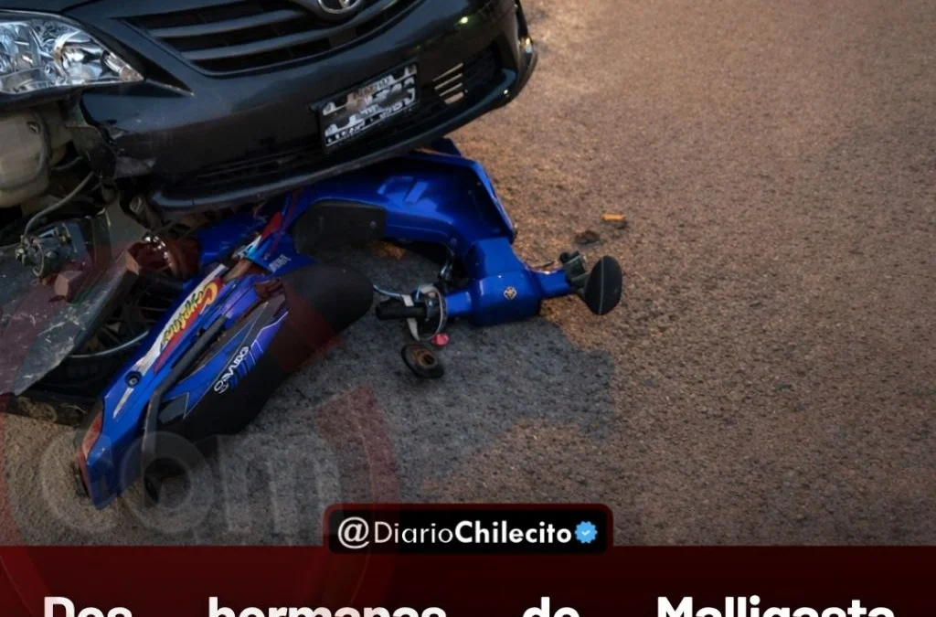 Dos hermanas de Malligasta chocaron en moto en San Francisco y Juan XXIII y una de ellas recibió 10 puntos de sutura.