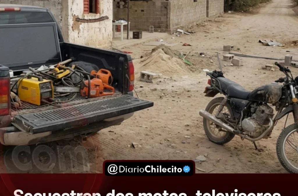 Secuestran televisores, herramientas y dos motos durante allanamientos por narcotráfico en distintos barrios de Nonogasta.