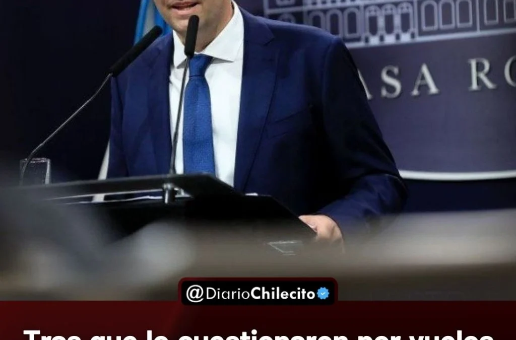 Tras que lo cuestionaron por vuelos
privados y un tremendo crecimiento
en su patrimonio, a Adorni le
subieron el sueldo a $7 millones.