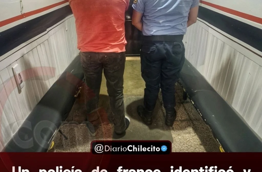 Un policía de franco identificó y detuvo a un hombre con pedido de captura nacional por estafas en la esquina de Gob. Motta y Pelagio B. Luna.