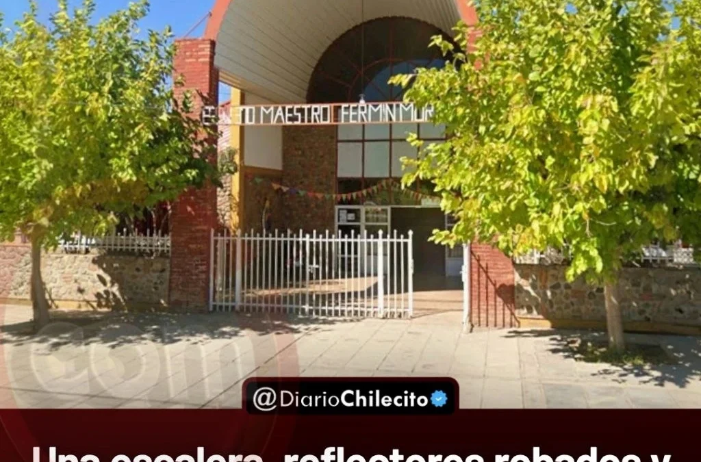 Una escalera, reflectores robados y daños en la cantina del colegio: así descubrieron un robo en la Escuela Fermín Morales de Chilecito.