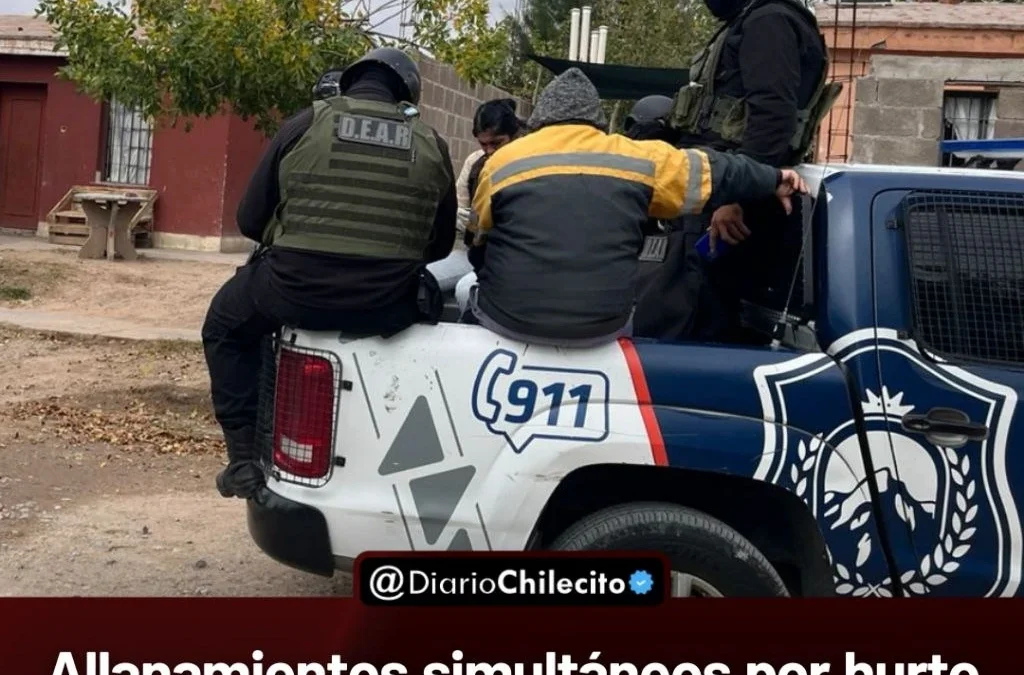 Allanamientos simultáneos por hurto en Nonogasta: dos jóvenes de 19 y 21 años quedaron detenidos tras operativos ordenados por la Justicia.