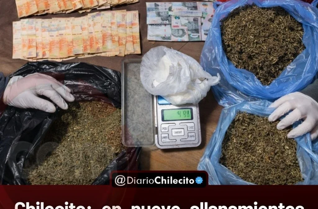 Chilecito: en nueve allanamientos secuestraron 100 dosis de cocaina, 270 de marihuana y más de $10 millones en barrio Las Torres.