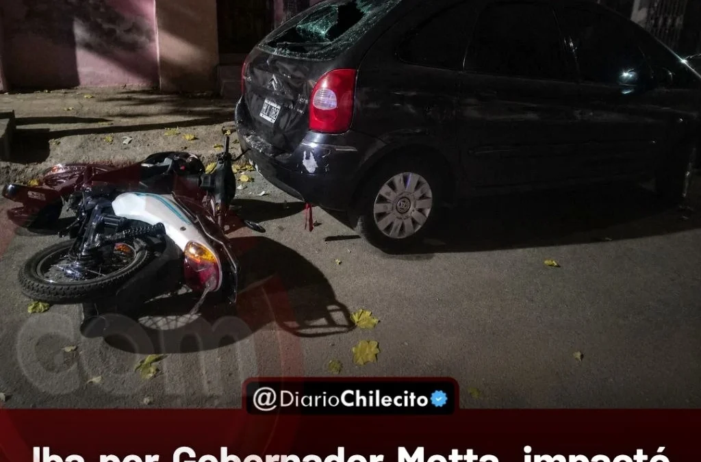 Iba por Gobernador Motta, impactó contra un auto estacionado, recibió 4 puntos y dio 1,06 g/l en el test de alcoholemia.