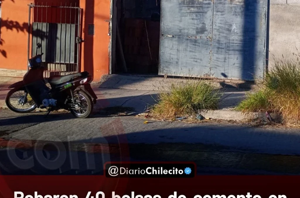 No Robaron 40 bolsas de cemento en una obra de barrio Mayo y horas después hubo un detenido con calzado similar a las huellas.