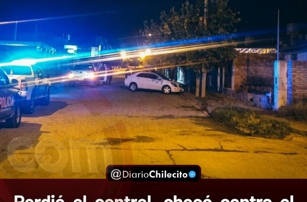 Perdió el control, chocó contra el cordón en Roque Lanús y el test de alcoholemia dio 1,88 g/l en la madrugada de este sábado.