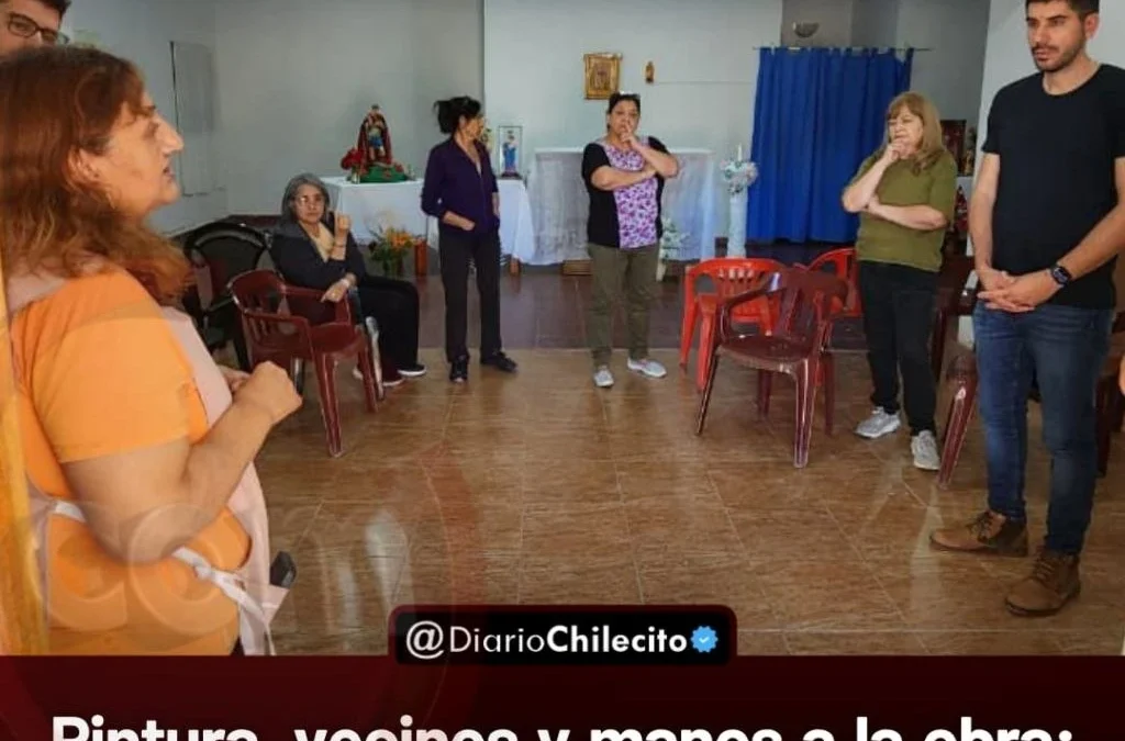 Pintura, vecinos y manos a la obra: el barrio Paimán recuperó parte de un lugar que los reúne, y guarda historias del barrio.