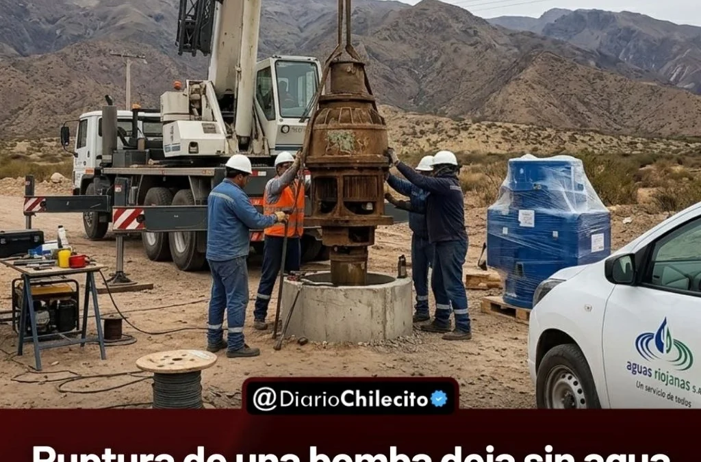 Ruptura de una bomba deja sin agua a Anguinán y Aguas Riojanas activa un operativo de 48 horas para normalizar el servicio.