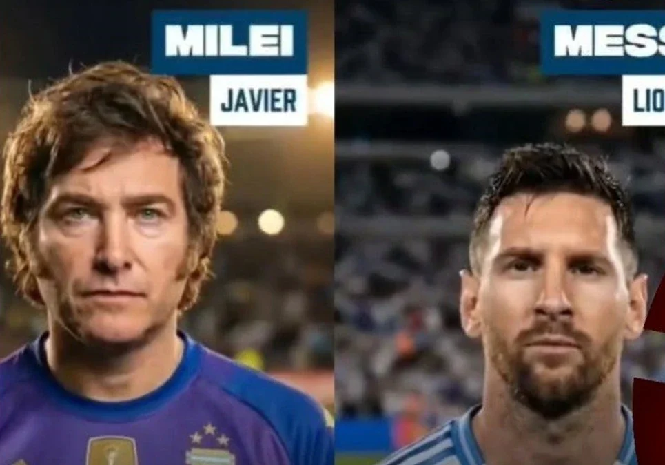 El presidente de la Nación subió un video a sus redes, jugando a ser compañero de Messi y enfrentando al comunismo.