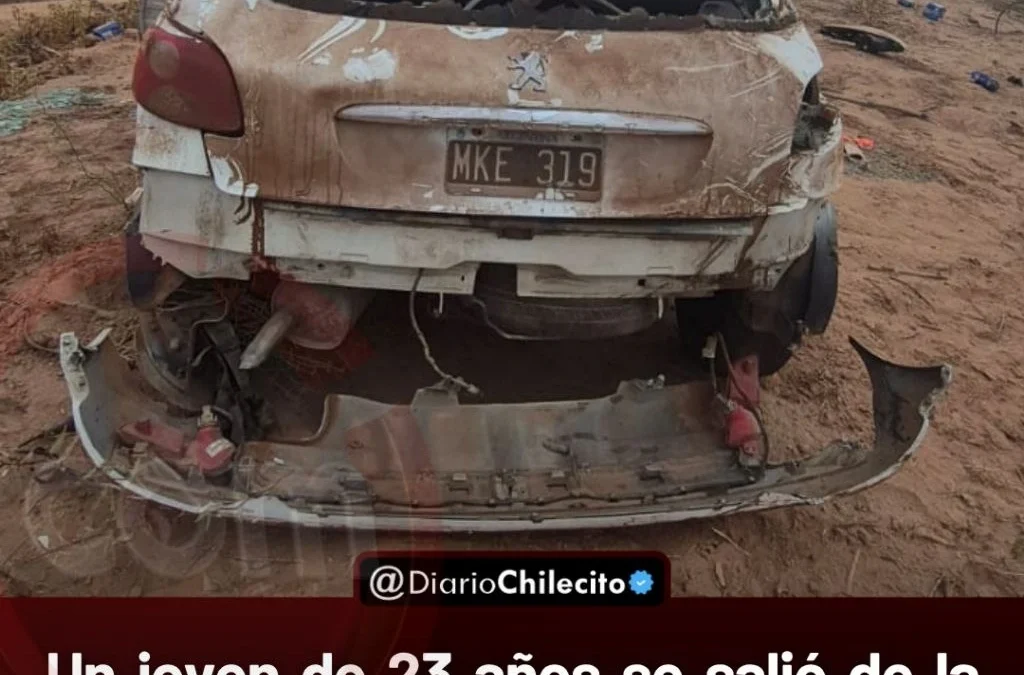 Un joven de 23 años se salió de la Ruta 74 en un Peugeot 207, recorrió 200 metros por la banquina, volcó y dio positivo de alcohol en sangre.