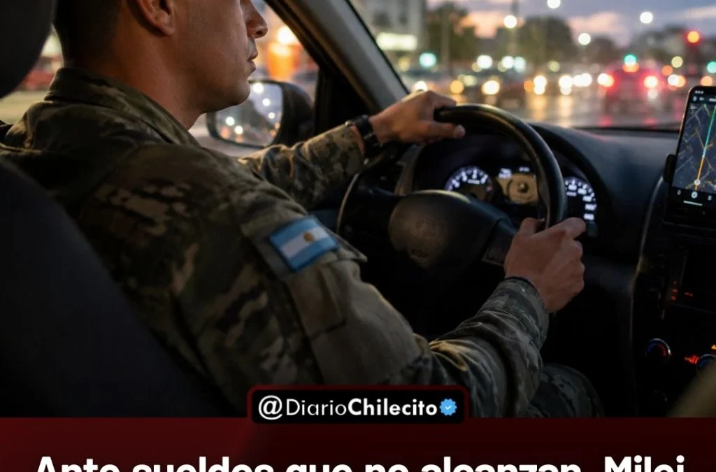 Ante sueldos que no alcanzan, Milei les dio la «libertad» a militares, para trabajar como Uber o repartidores, fuera de su horario de servicio.