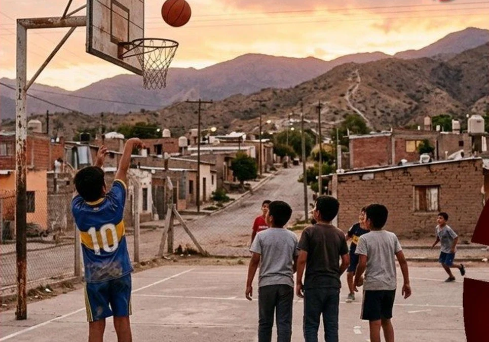Vecinos del barrio Mirador del Velasco proyectan la construcción de un playón deportivo para contención social.