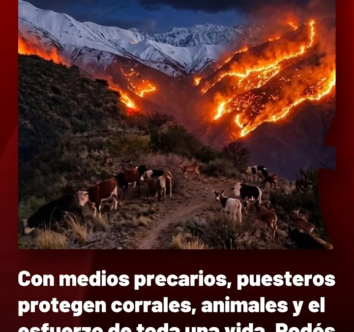 Con medios precarios, puesteros protegen corrales, animales y el esfuerzo de toda una vida. Podés colaborar con agua y alimentos.