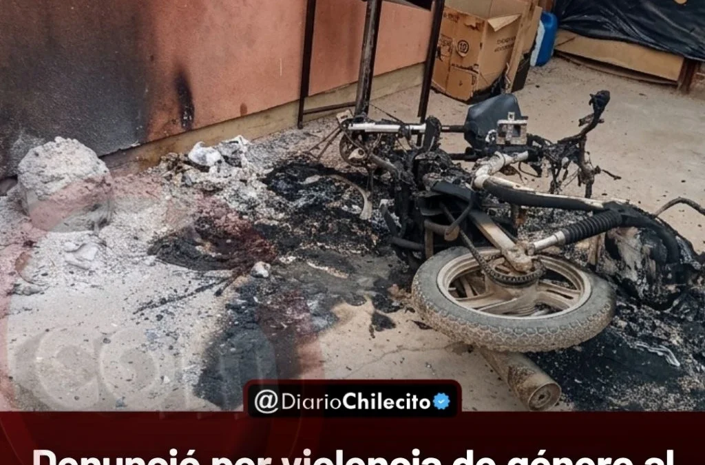 Denunció por violencia de género al padre de su hijo. Afirma que entró a su casa sin permiso y le incendió la motocicleta.