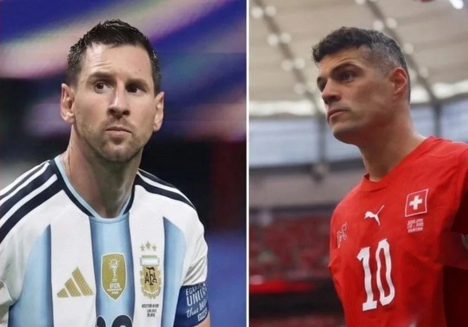 El futbolista suizo Granit Xhaka elogió al capitán argentino en la previa del partido: «Jugar en esta era de Messi es un privilegio».