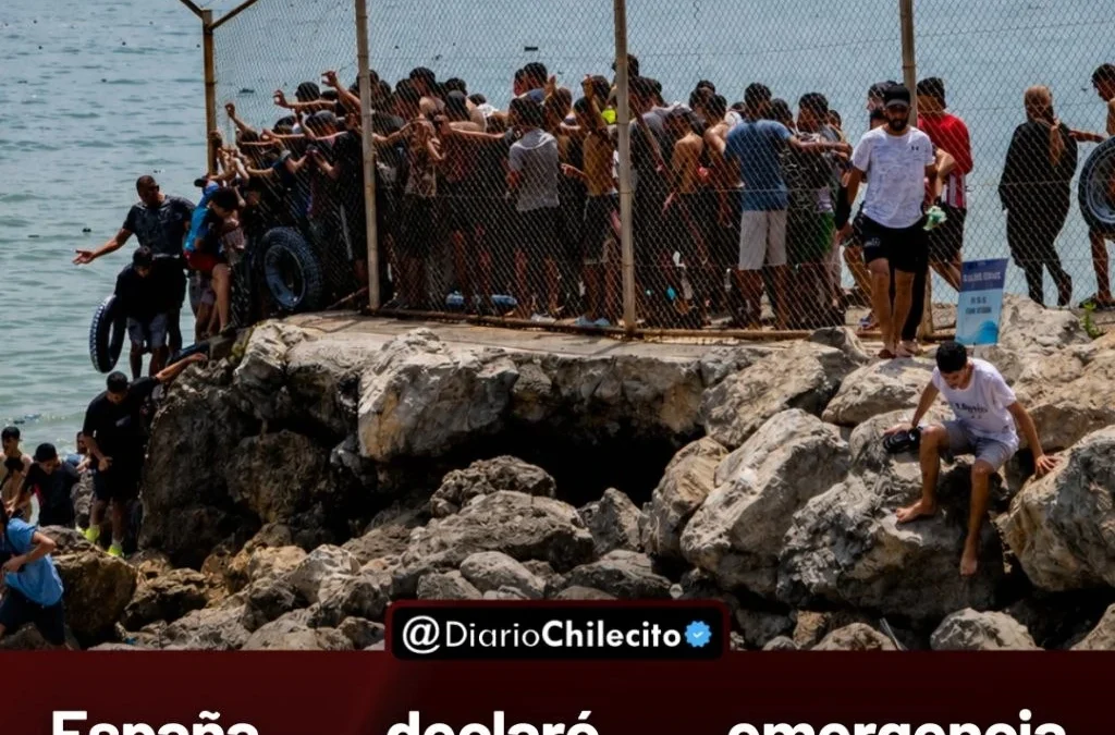 España declaró emergencia
humanitaria y envió al Ejército a
Ceuta tras la llegada de más de 1500
migrantes desde Marruecos.