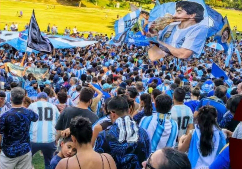 Furor por la Selección en Estados Unidos: más de 5000 argentinos se concentraron para un nuevo banderazo en la capital de Georgia