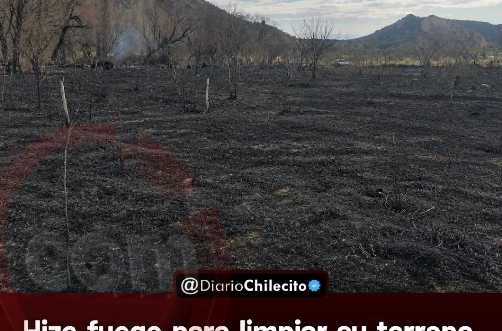 Hizo fuego para limpiar su terreno, creyó apagarlo y terminó quemando tres propiedades en Santo Domingo (Famatina).