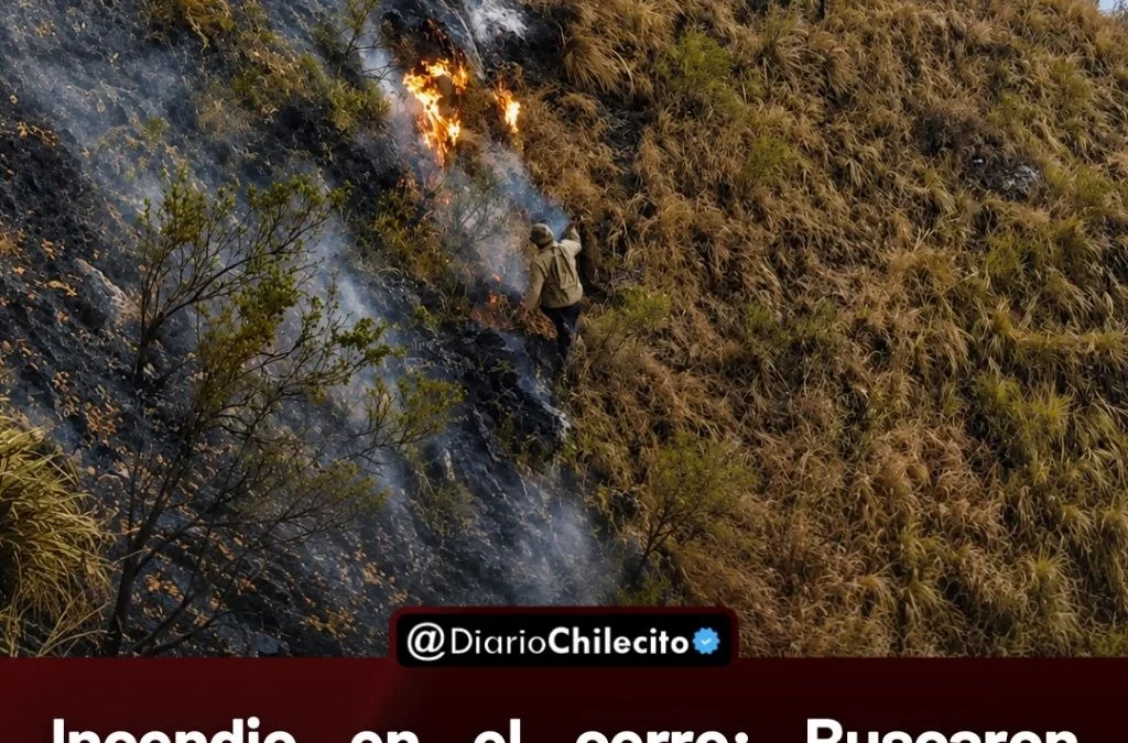 Incendio en el cerro: Buscaron durante la noche a un grupo que había subido a Agua Negra y apareció sano en la madrugada.