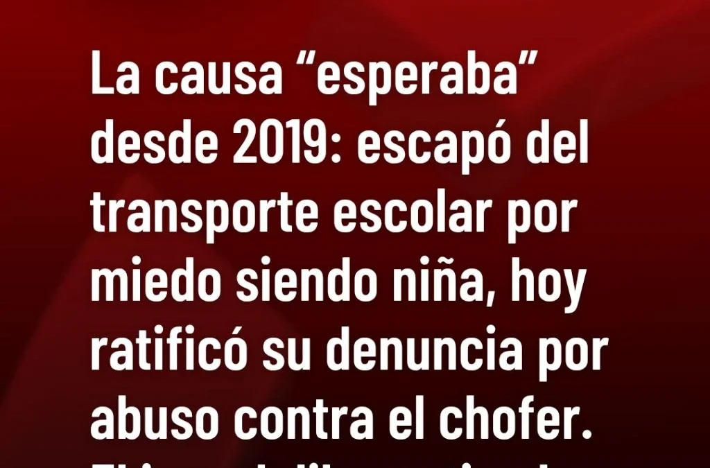 La causa “esperaba” desde 2019: escapó del transporte escolar por miedo siendo niña, hoy ratificó su denuncia por abuso contra el chofer. El juez Jalil reactiva la investigación.