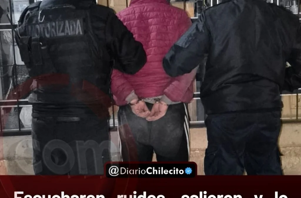 Escucharon ruidos, salieron y lo encontraron con la moto: lo siguieron hasta que llegó la Policía y quedó detenido.