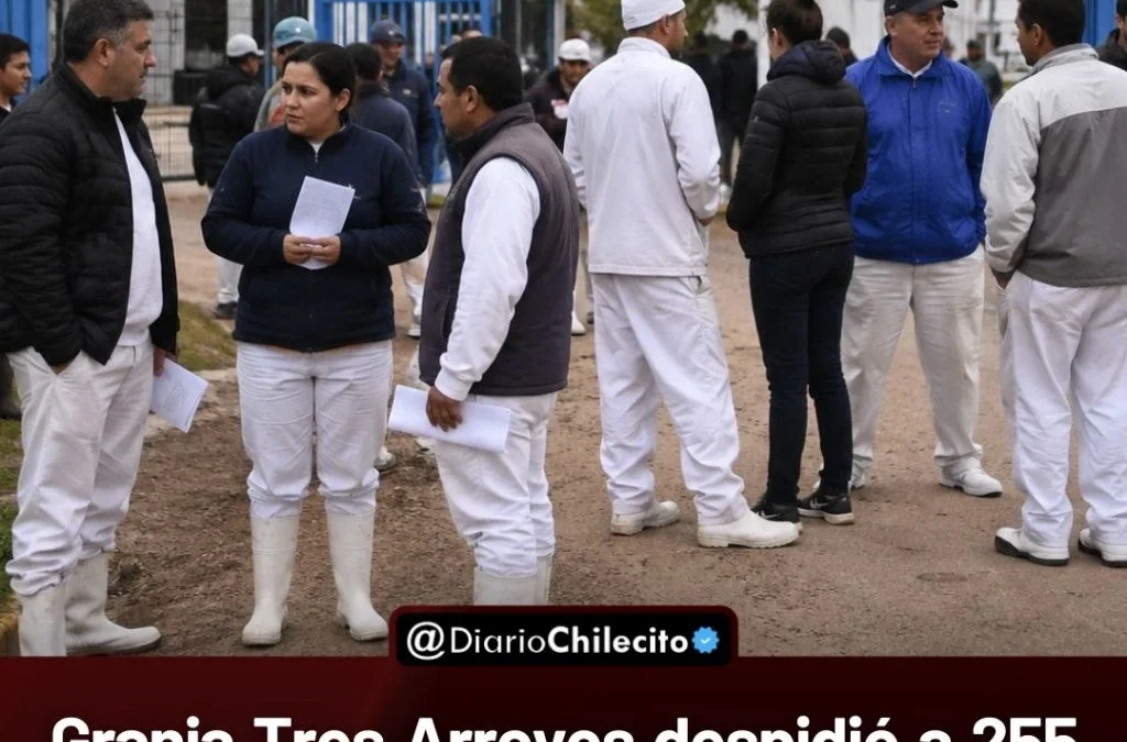 Granja Tres Arroyos despidió a 255 trabajadores y atribuyó la medida a la caída de exportaciones los altos costos.