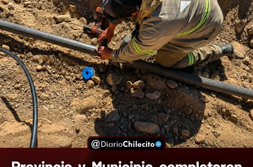 Provincia y Municipio completaron casi 3 kilómetros de cañerías para conectar a 50 familias a la red de agua potable en barrio San Jorge.