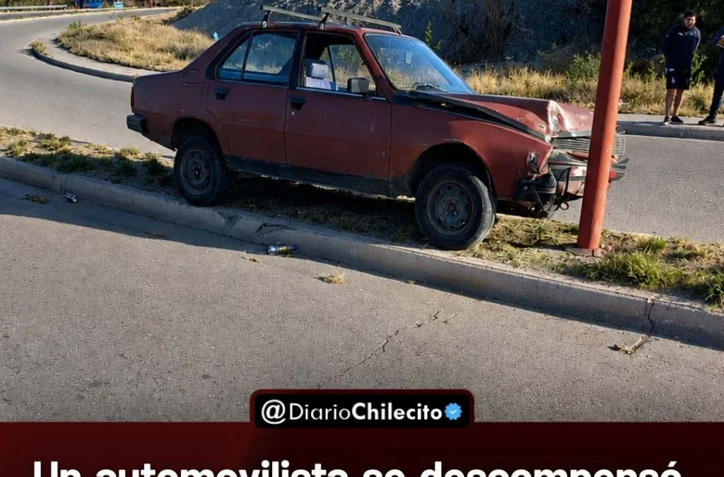 Un automovilista se descompensó, perdió el control de su vehículo y alumbrado en Circunvalación Norte.