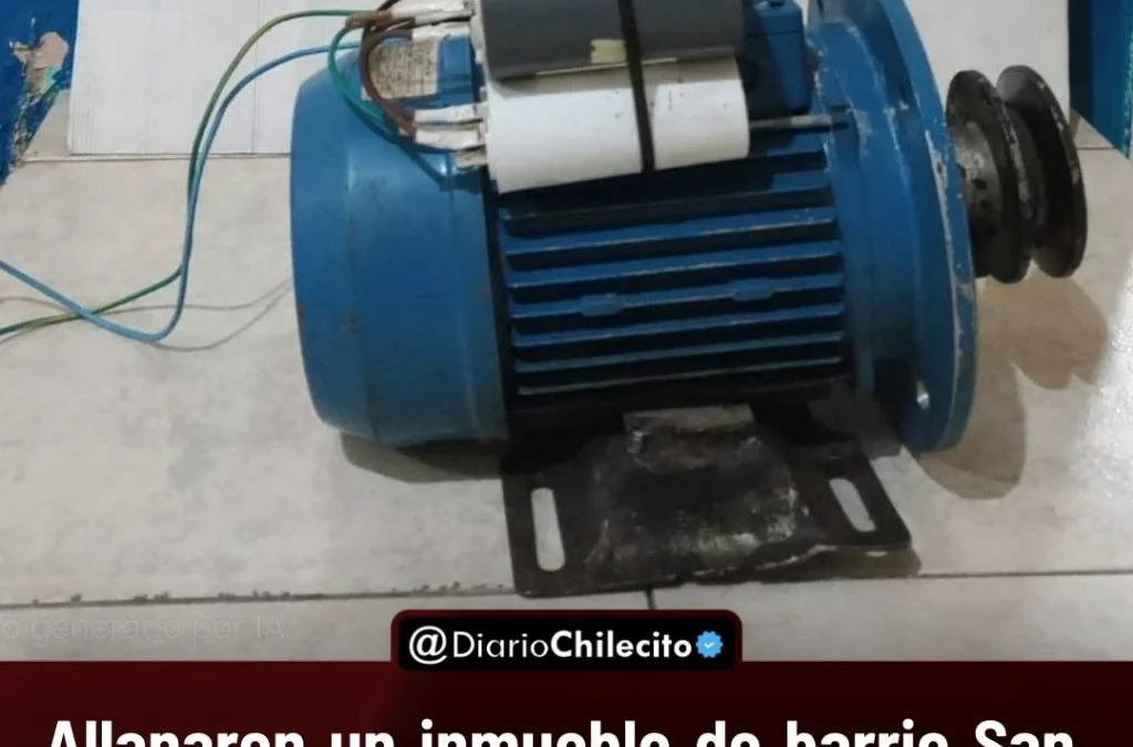Allanaron un inmueble de barrio San Ceferino, en Nonogasta, incautaron un motor trifásico y detuvieron a un hombre de 30 años