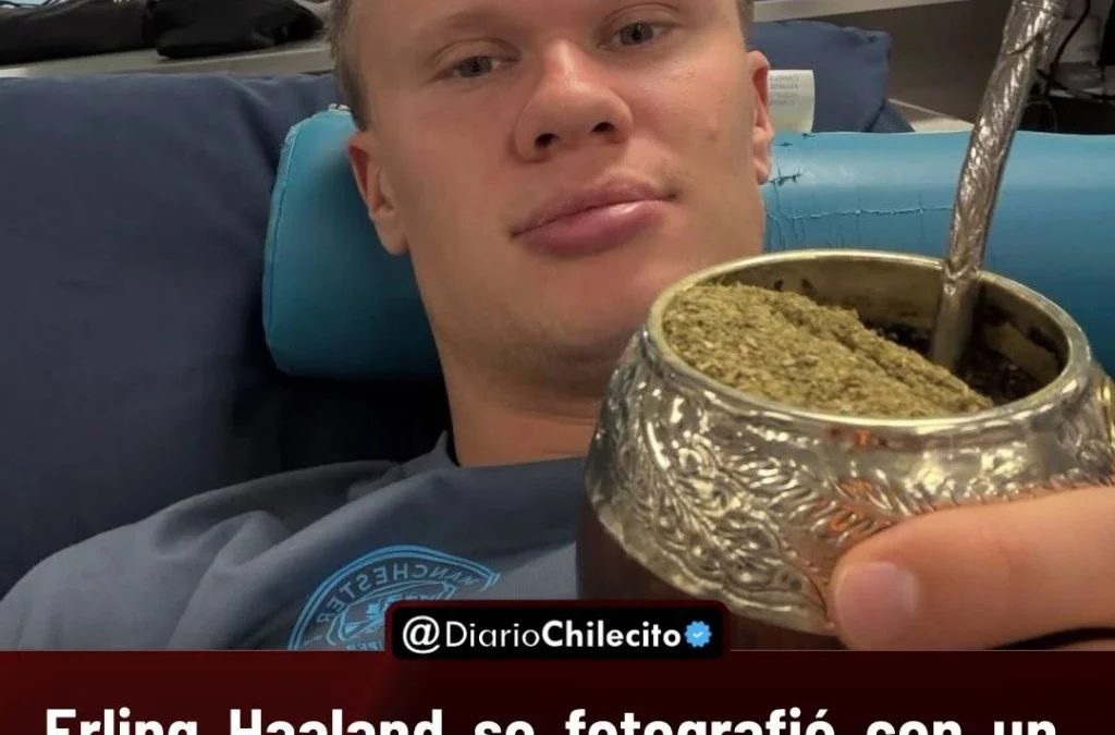 Erling Haaland se fotografió con un mate en la mano y agradeció en su posteo a tres futbolistas de la Selección Argentina