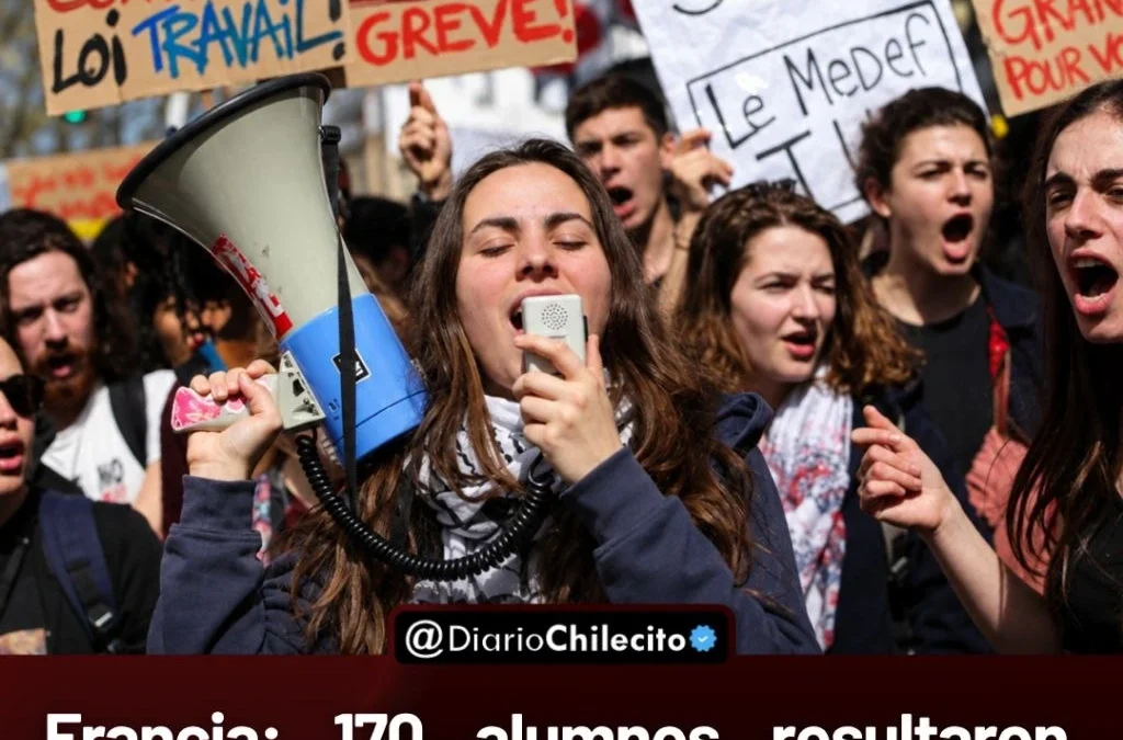Francia: 170 alumnos resultaron heridos desde el inicio de las protestas estudiantiles, y hay casi 2 mil detenidos. Reclaman docentes y mejores condiciones.
