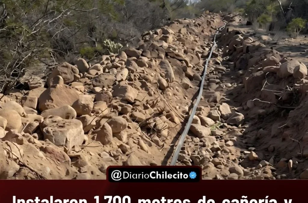 Instalaron 1.700 metros de cañería y diez conexiones domiciliarias en Santa Florentina para llevar agua potable a familias