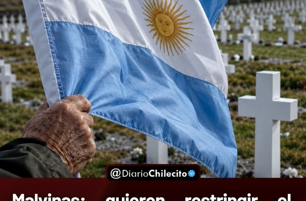 Malvinas: quieren restringir el ingreso de argentinos tras el despliegue de una bandera de “Las Malvinas son argentinas” en Darwin.