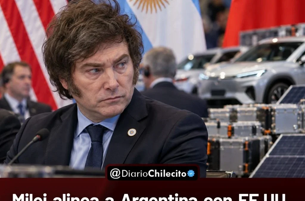 Milei alinea a Argentina con EE.UU. en la pelea comercial contra la sobreproducción de China, quien provee autos, baterías y paneles solares más baratos.