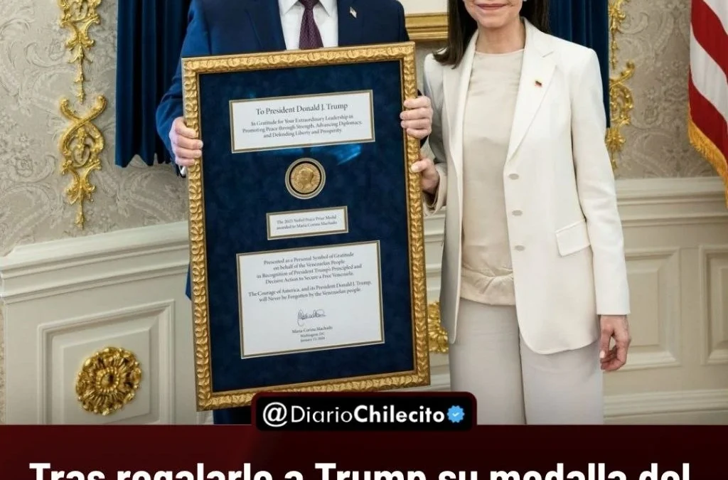 Tras regalarle a Trump su medalla del Nobel, Machado denuncia que Estados Unidos la excluyó mientras se queda el petróleo venezolano.