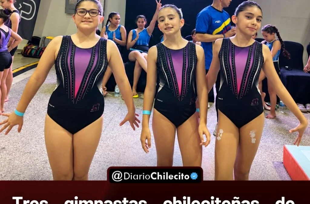 Tres gimnastas chileciteñas de entre 10 y 12 años compiten en Panamá en un torneo con más de 1.000 atletas.